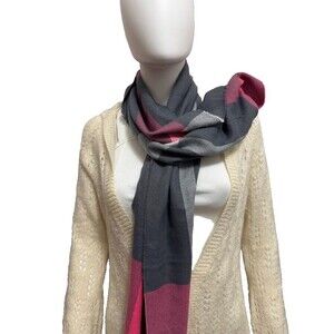 Lot of 2 Plaid Lightweight Fringe Blanket Scarves